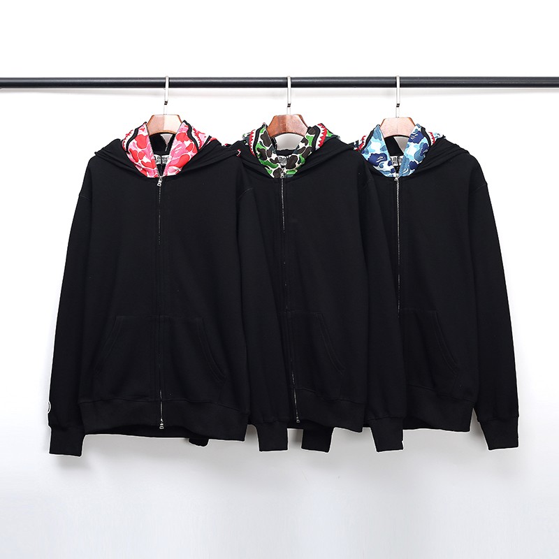 Bape Classic Hoodie 3 Colors Black Pink Black Blue Black Green M~2XL 8B173XC320